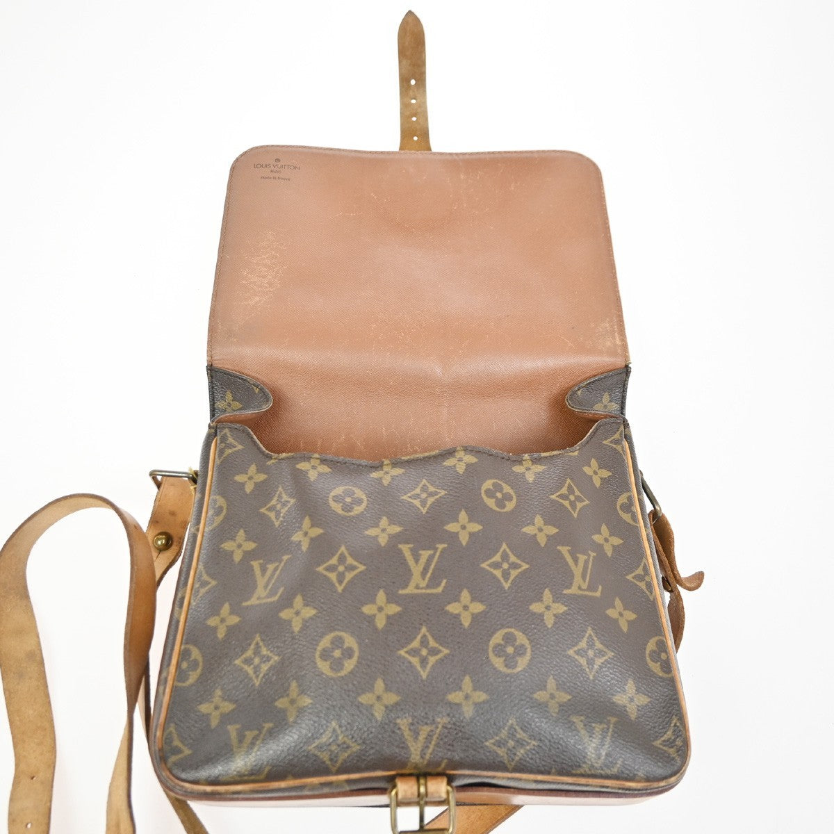 LOUIS VUITTON Cartouchiere GM Shoulder Bag Monogram Leather Brown M51252 67KC685