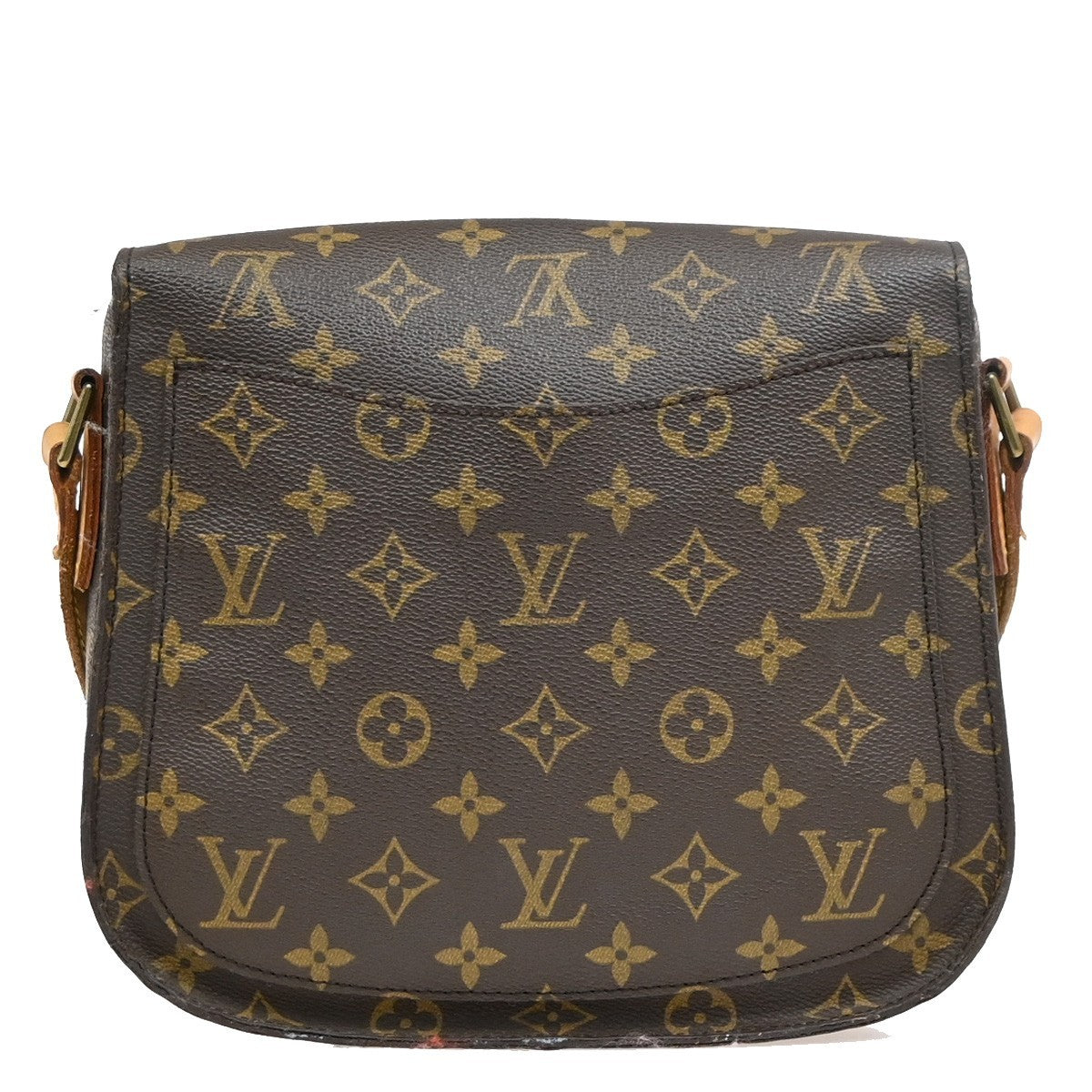 LOUIS VUITTON Saint Cloud GM Shoulder Bag Monogram Leather Brown M51242 35PA073