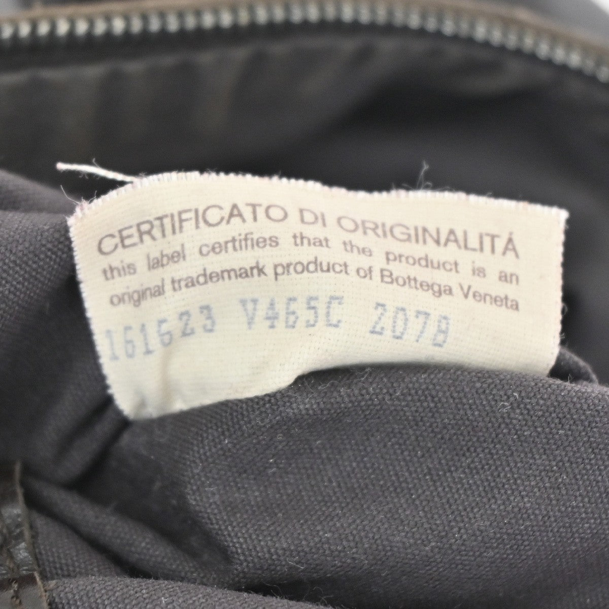 BOTTEGA VENETA Logo Intrecciato Shoulder Bag Leather Brown Italy 27RL747