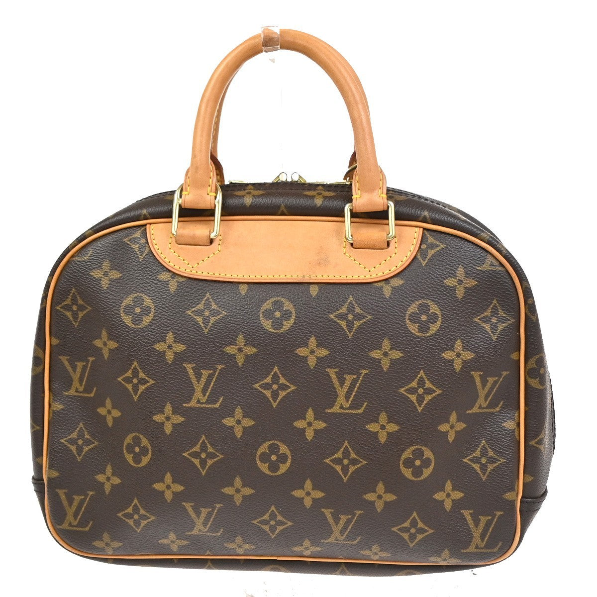 LOUIS VUITTON LV Logo Trouville Hand Bag Monogram Leather Brown M42228 93CA818