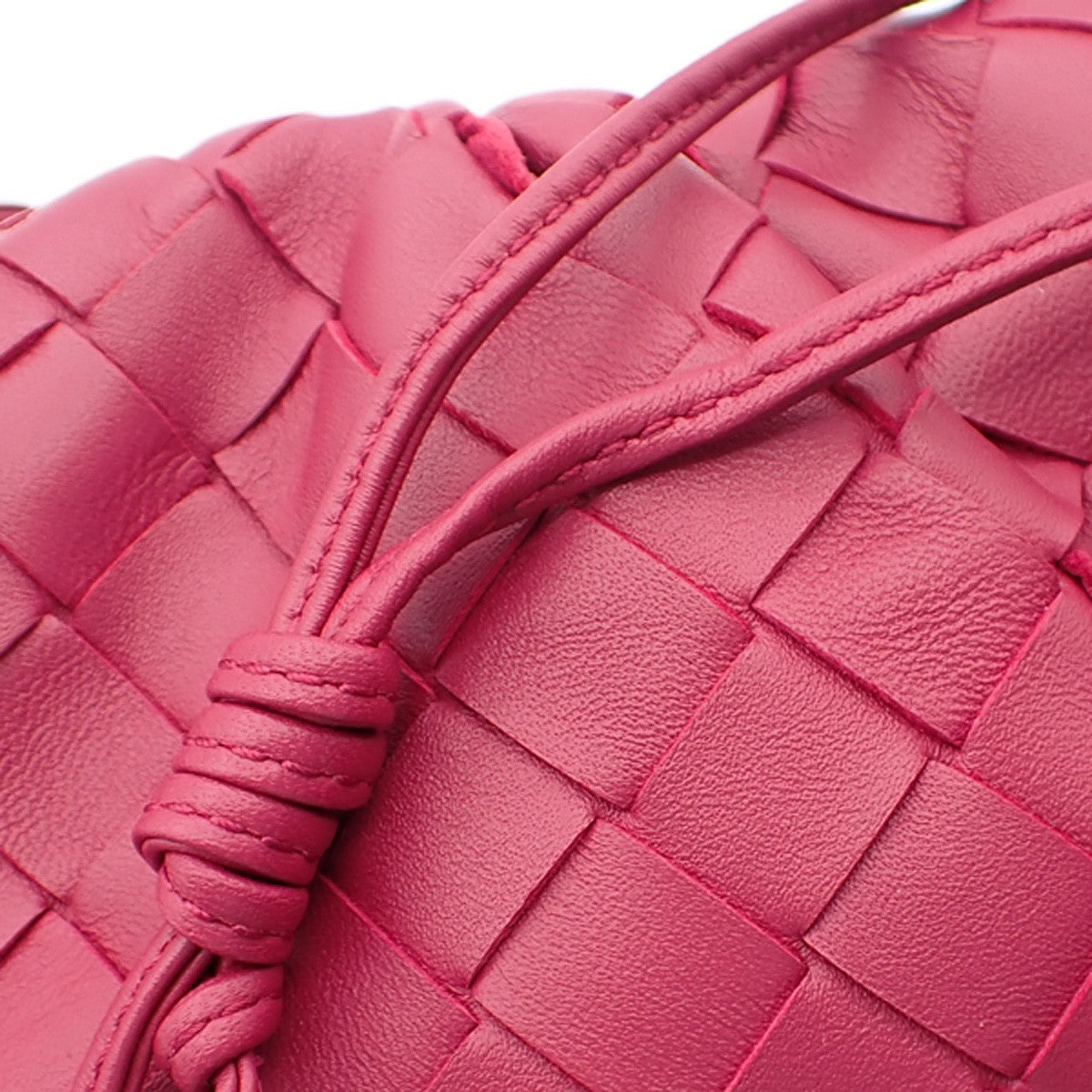 BOTTEGA VENETA Logo Intrecciato Mini Shoulder Bag Leather Pink Italy 93RF473