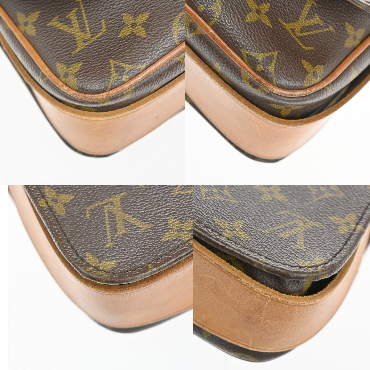 LOUIS VUITTON Cartouchiere MM Shoulder Bag Monogram Leather Brown M51253 30TA406