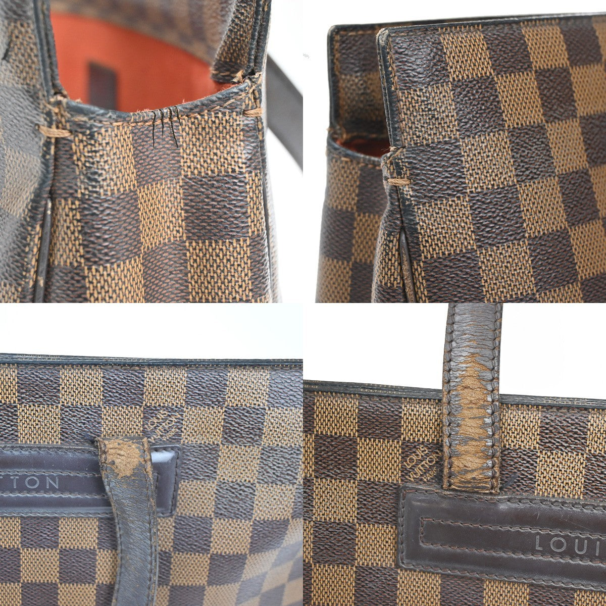 LOUIS VUITTON Parioli PM Shoulder Bag Damier Ebene Leather Brown N51123 32KC781
