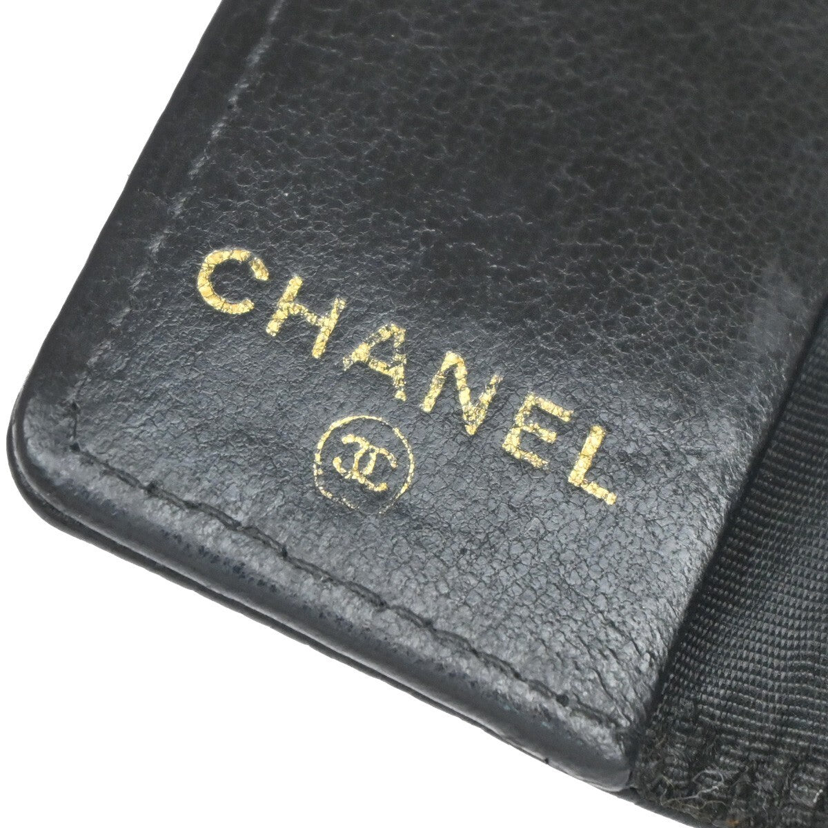 CHANEL 6 Hooks Key Case Bifold Grained Calfskin Leather Black Vintage 62RF295