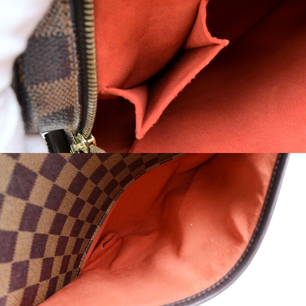 LOUIS VUITTON Ipanema GM Shoulder Bag Damier Ebene Leather Brown N51292 37EC922