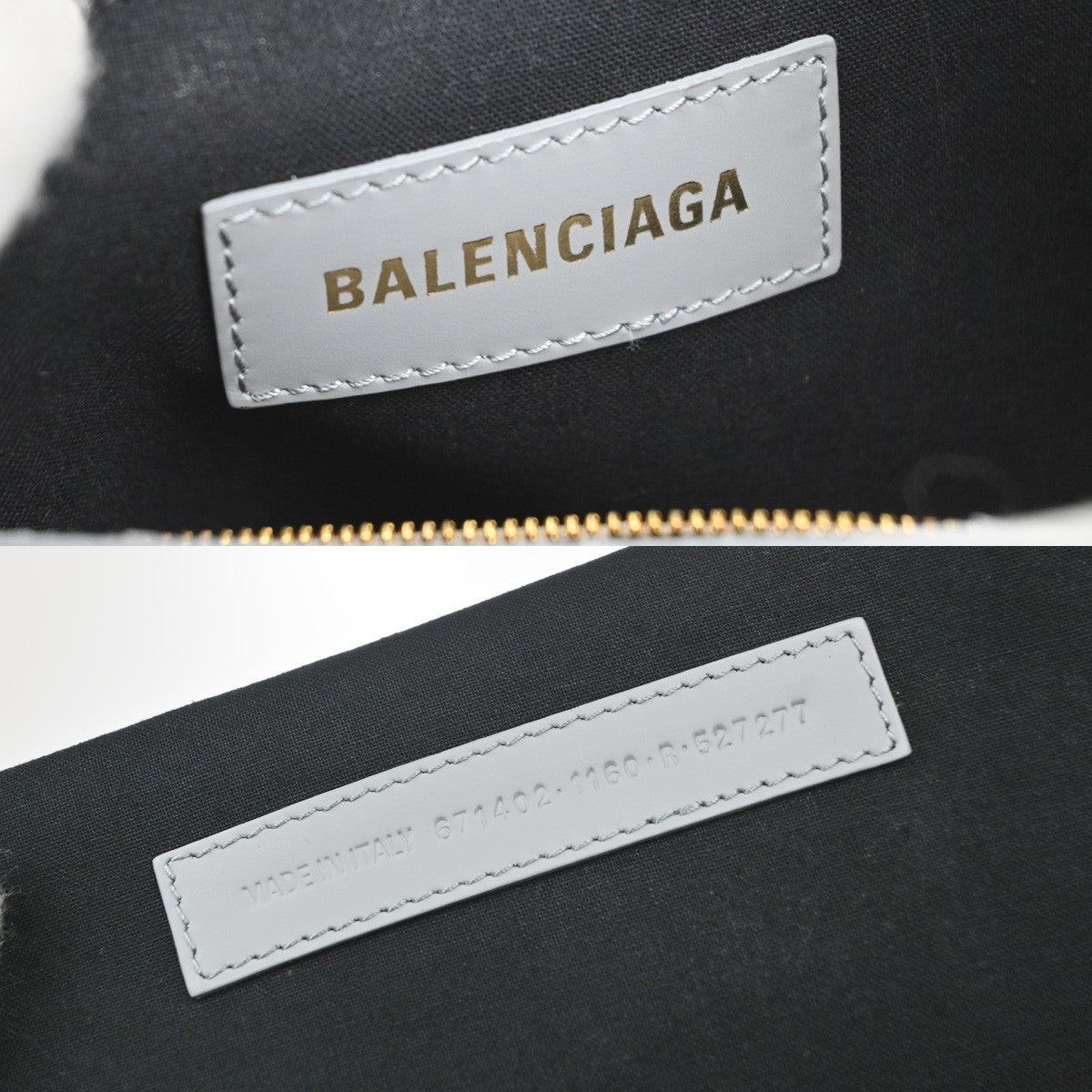 BALENCIAGA Logo Hardware Small 2Way Tote Hand Bag Canvas Leather GY 75YJ137