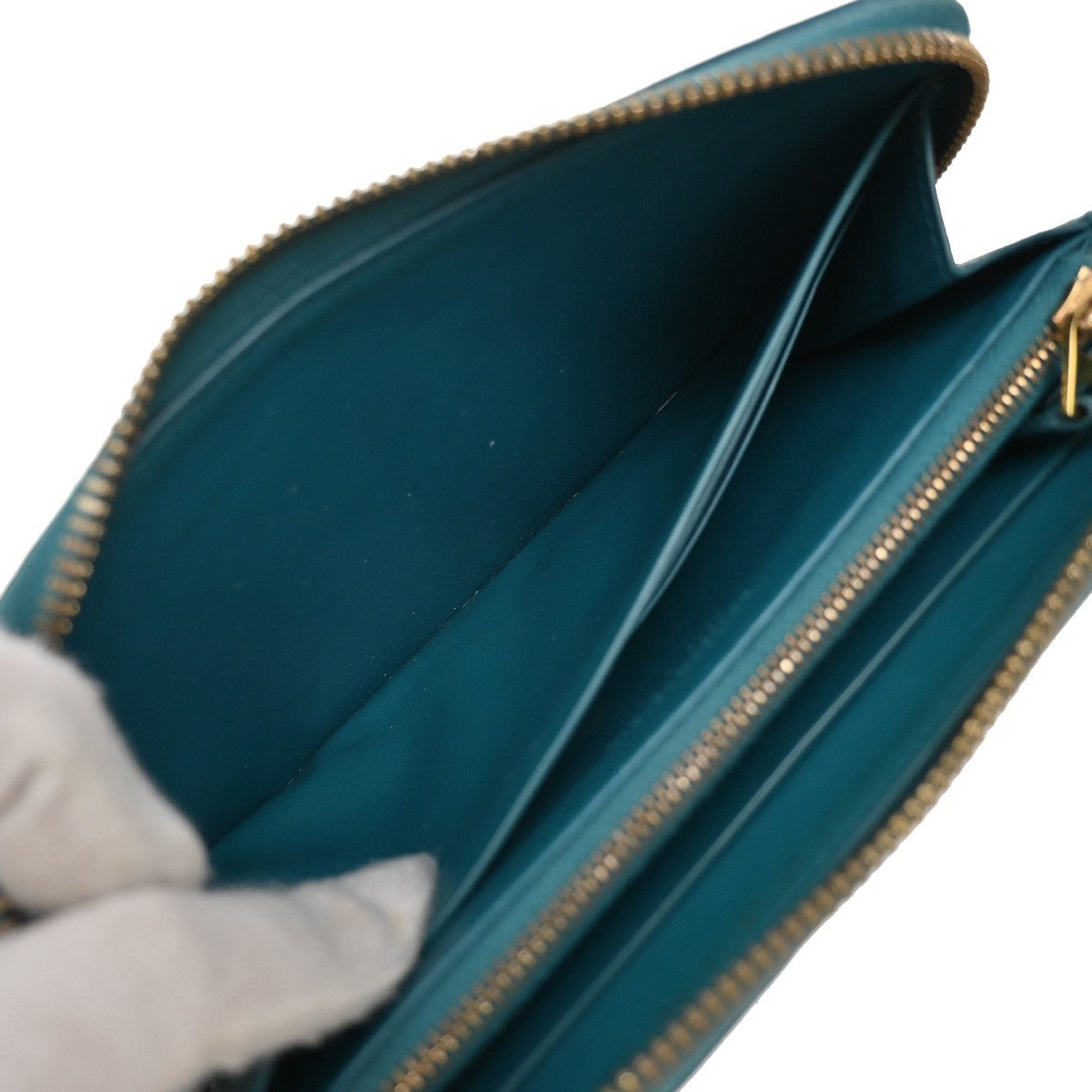 BOTTEGA VENETA Intrecciato Zipper Around Long Wallet Leather Green GHW 63KB227