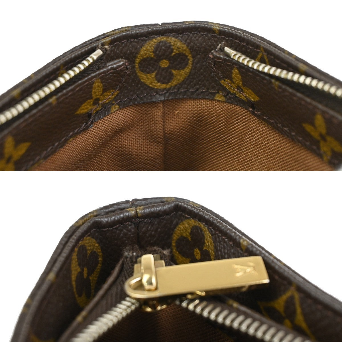 LOUIS VUITTON Cabas Piano Shoulder Bag Monogram Leather Brown M51148 97YJ064