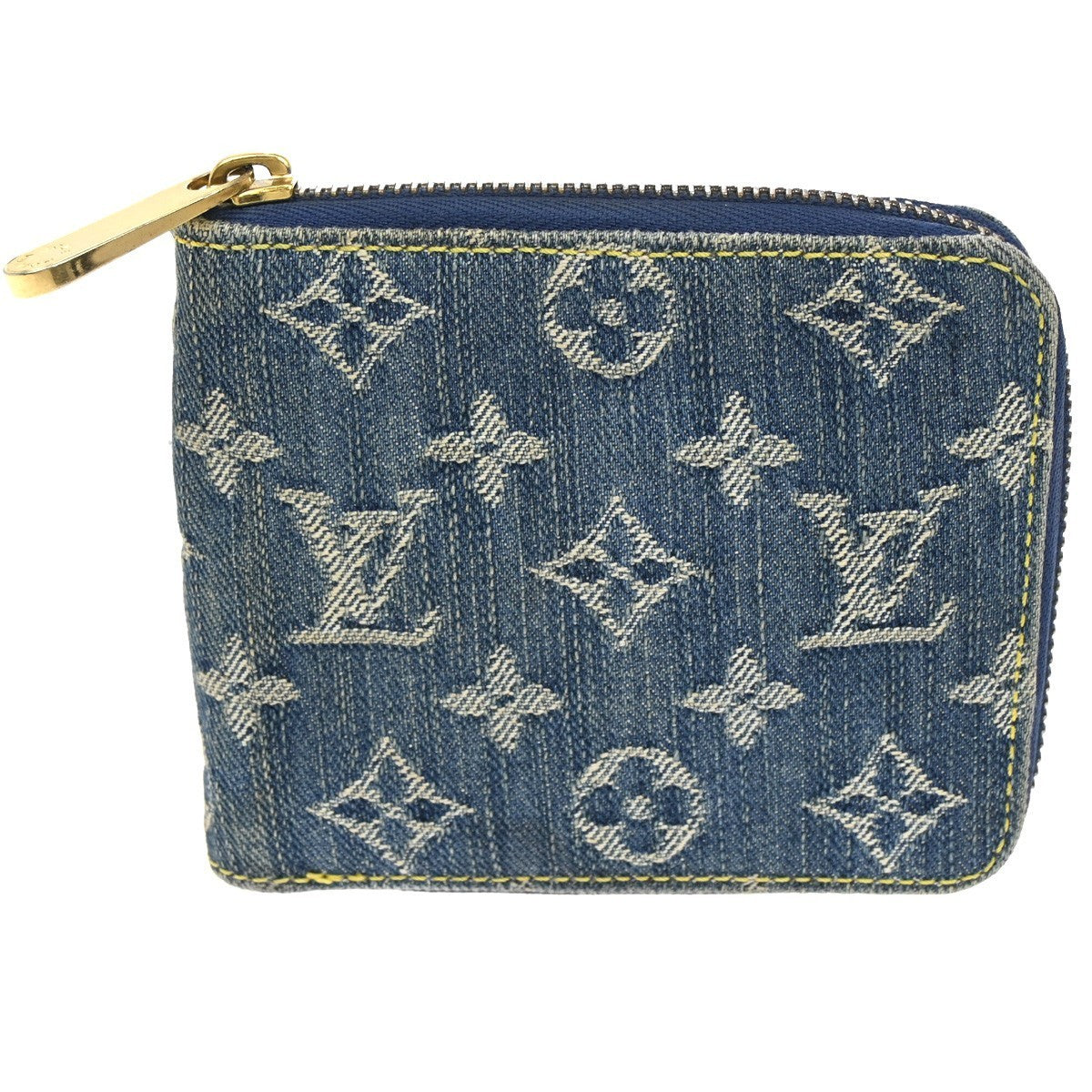 LOUIS VUITTON Mini Zippy Wallet Monogram Denim Canvas Leather BE M95342 98CA456