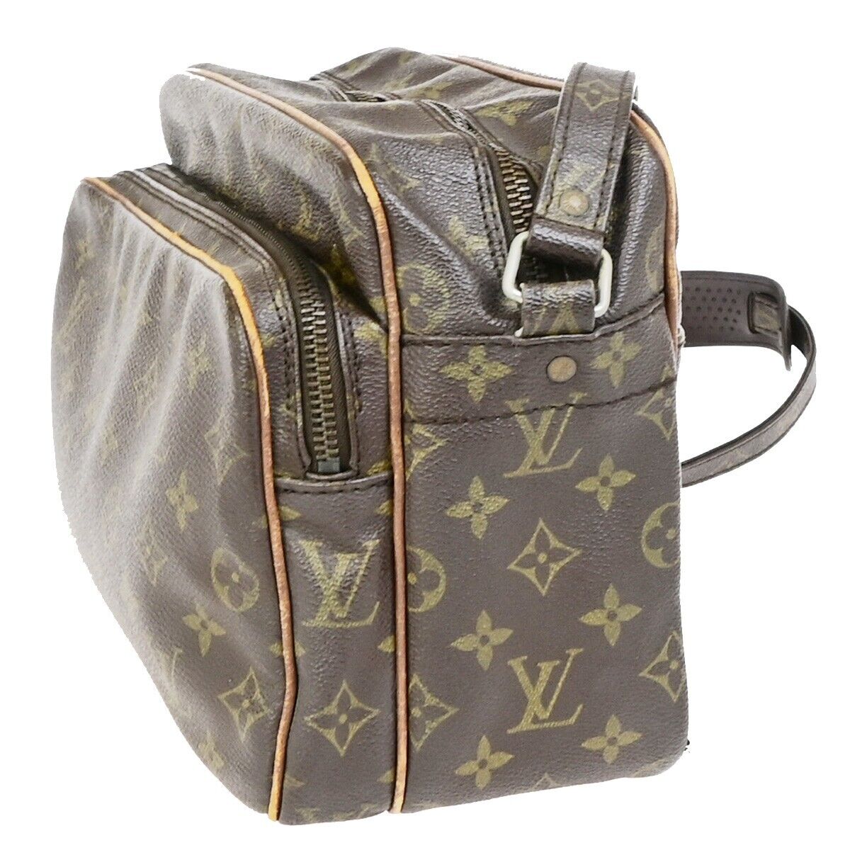 LOUIS VUITTON Nile Crossbody Shoulder Bag Monogram Leather Brown M45244 68ED041