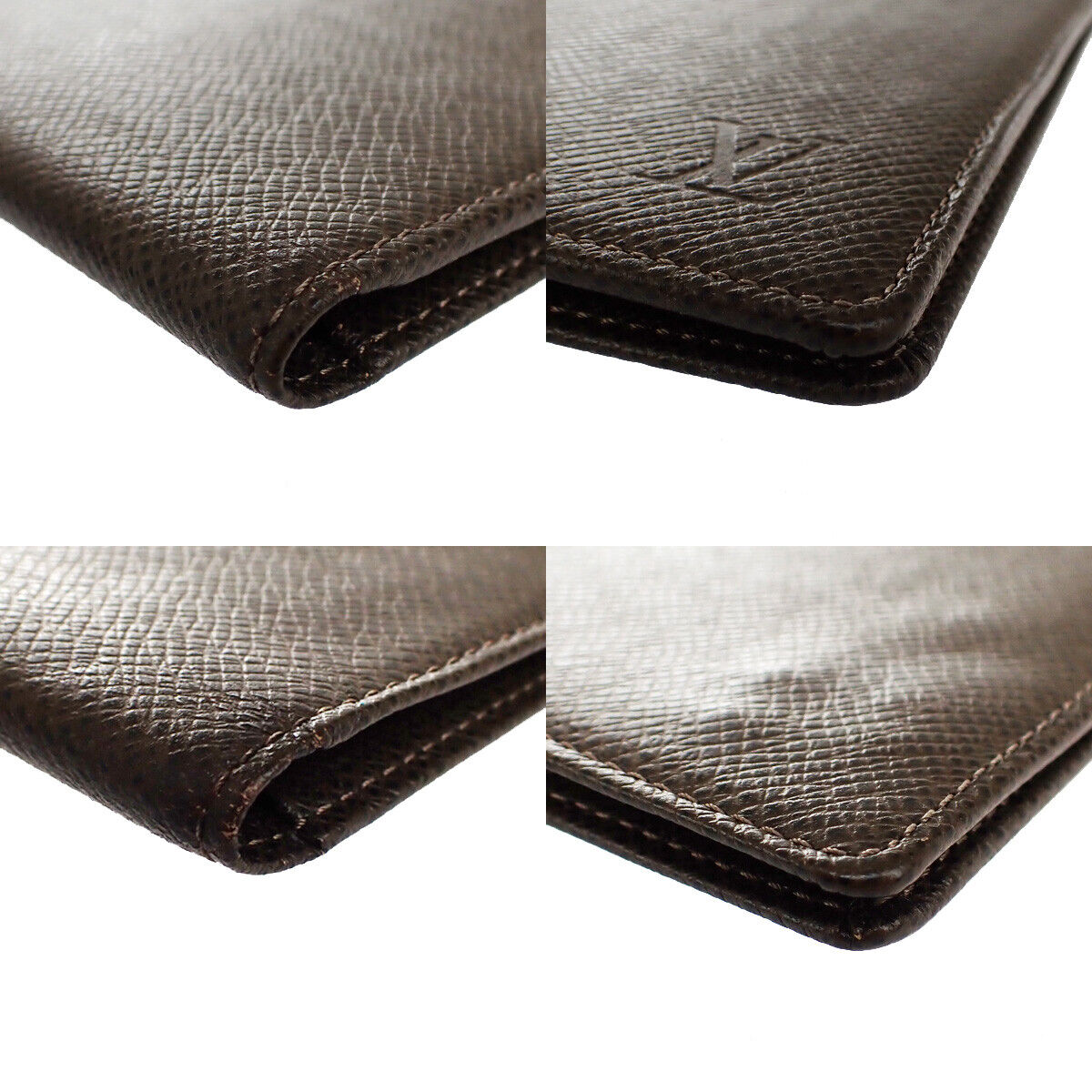 LOUIS VUITTON Porte Valeurs Cartes Credit Long Wallet Taiga Brown M30392 02YA409