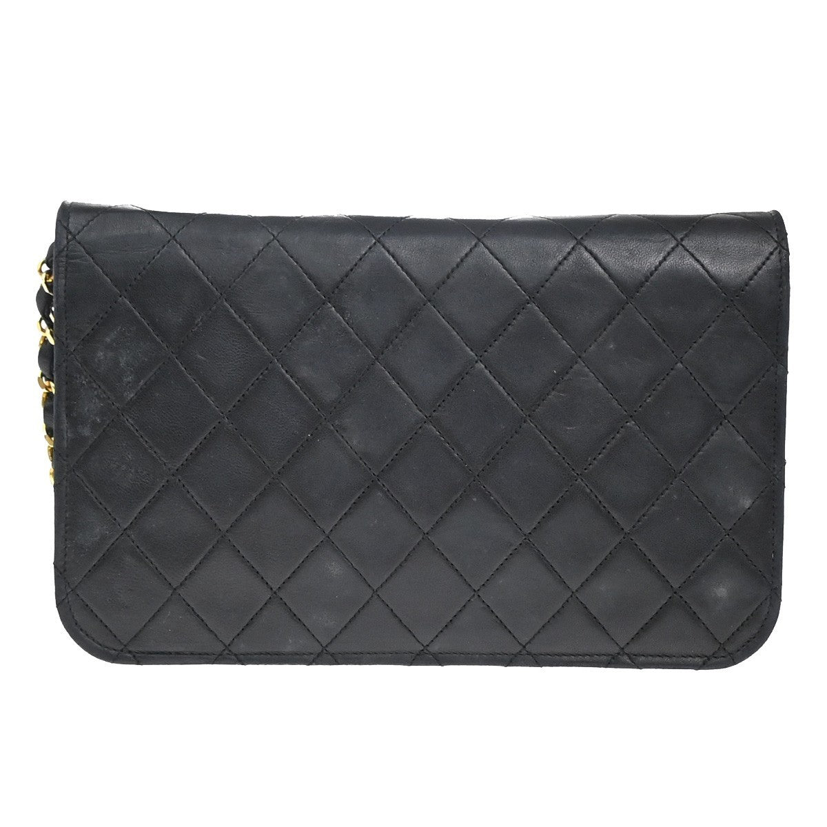 CHANEL CC Matelasse 23 Full Flap Chain Shoulder Bag Leather Black GHW 52RP019