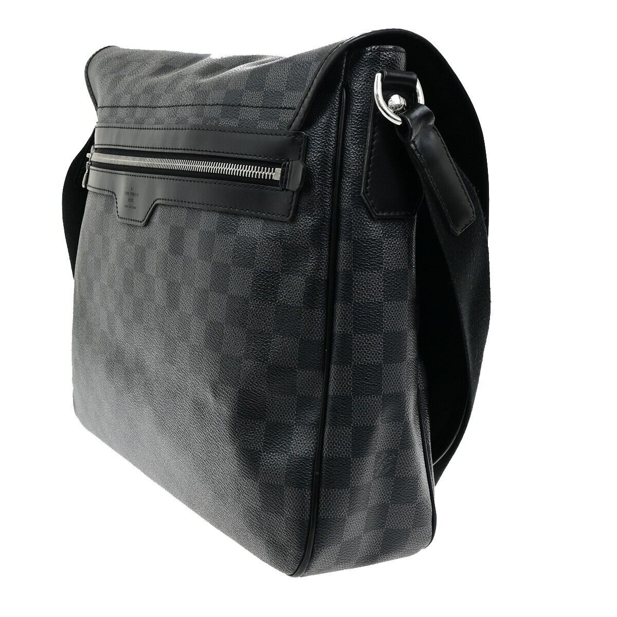 LOUIS VUITTON Daniel MM Shoulder Bag Damier Graphite Leather BK N58029 73EE029