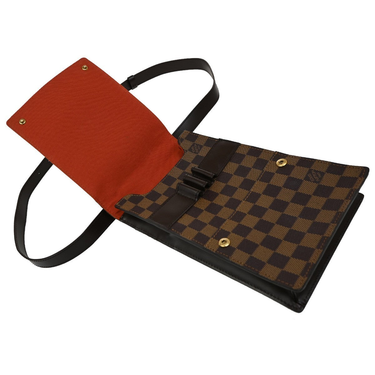LOUIS VUITTON Portobello Shoulder Bag Damier Leather Brown N45271 72CA487