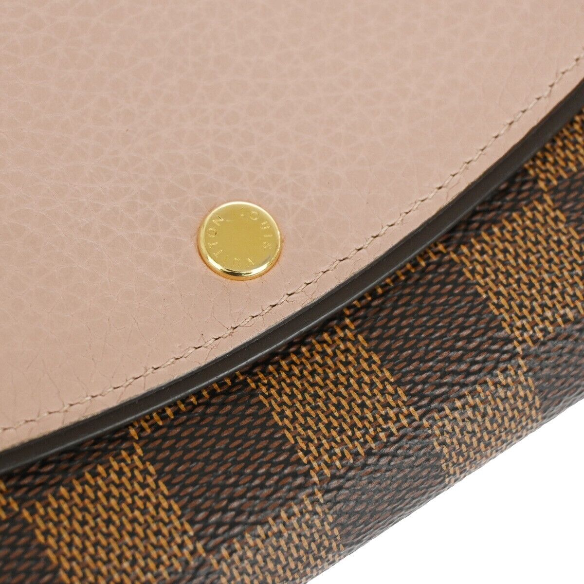 LOUIS VUITTON Damier Portefeuille Normandy Wallet Purse Pink N61262 33SH396
