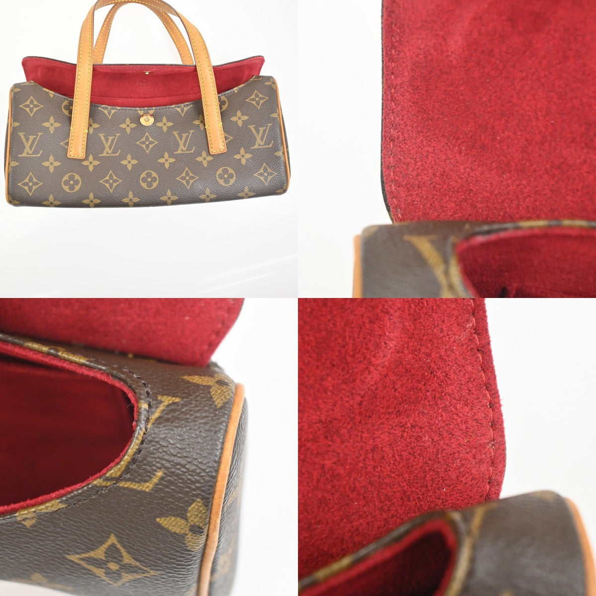 LOUIS VUITTON Sonatine Hand Bag Monogram Leather Brown France M51902 18YH936