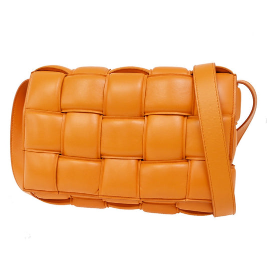 BOTTEGA VENETA Maxy Intrecciato Cassette Shoulder Bag Leather Orange 40RL267