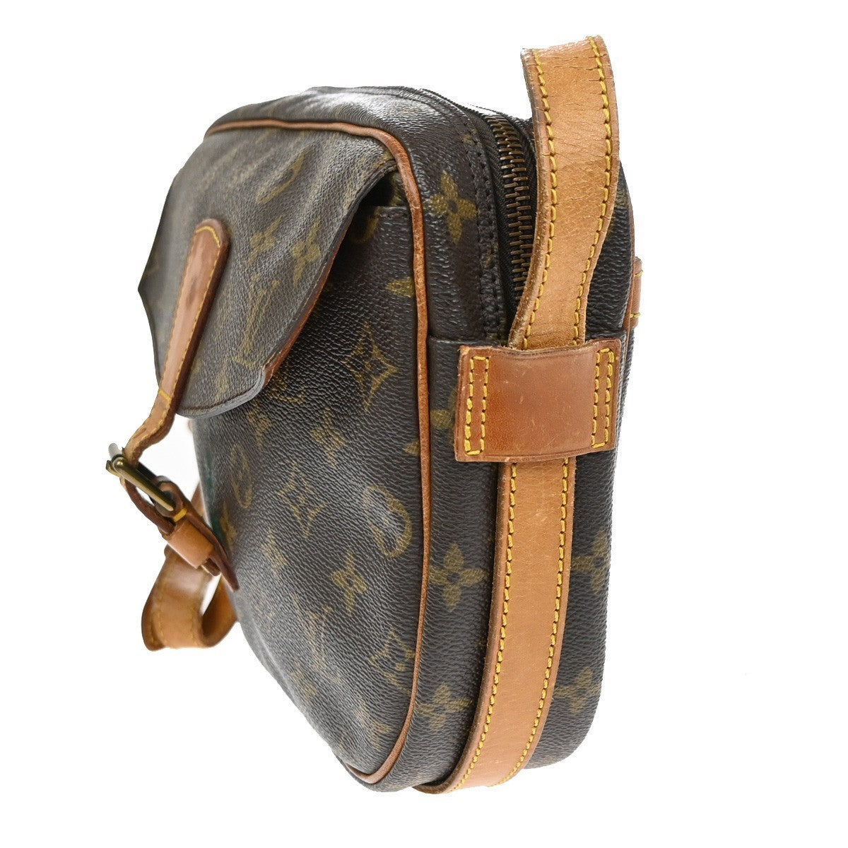 LOUIS VUITTON Jeune Fille GM Shoulder Bag Monogram Leather Brown M51225 39CA939