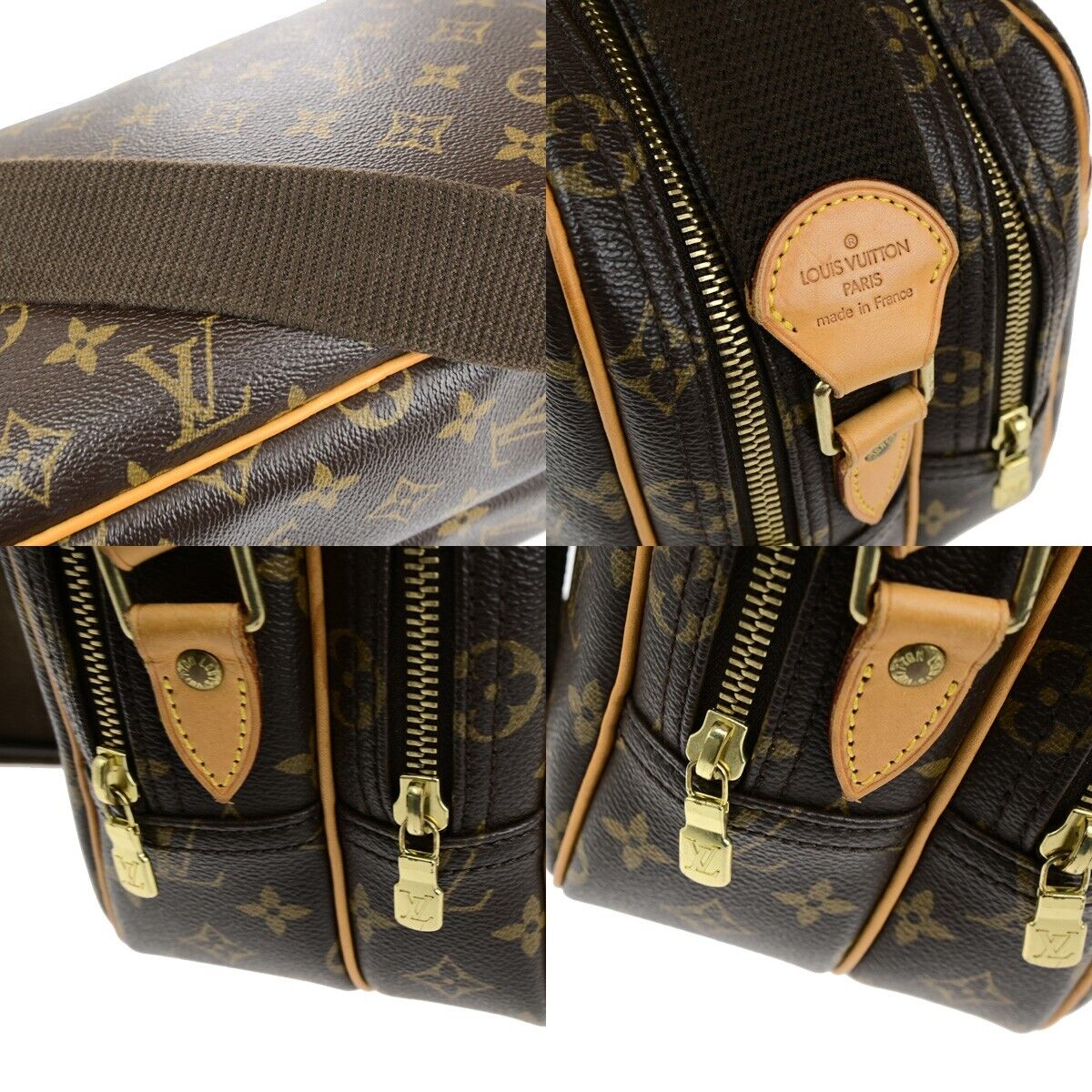 LOUIS VUITTON Reporter PM Crossbody Shoulder Bag Monogram Leather M45254 98ED258