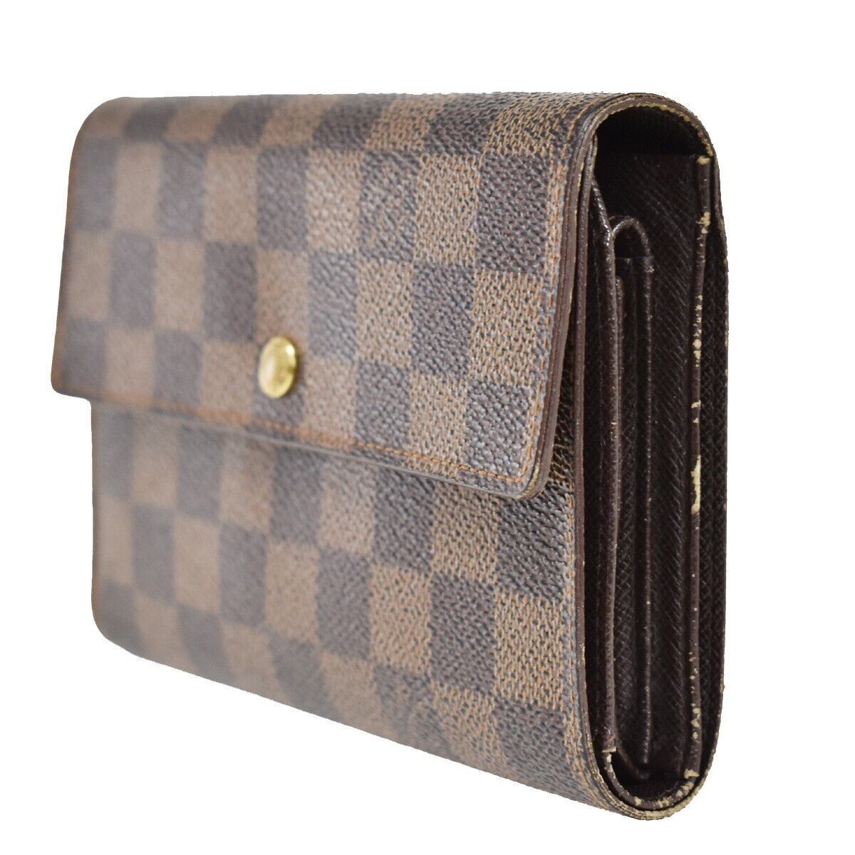 LOUIS VUITTON Tresor Etui Papier Trifold Wallet Damier Leather BN N61202 62YB756