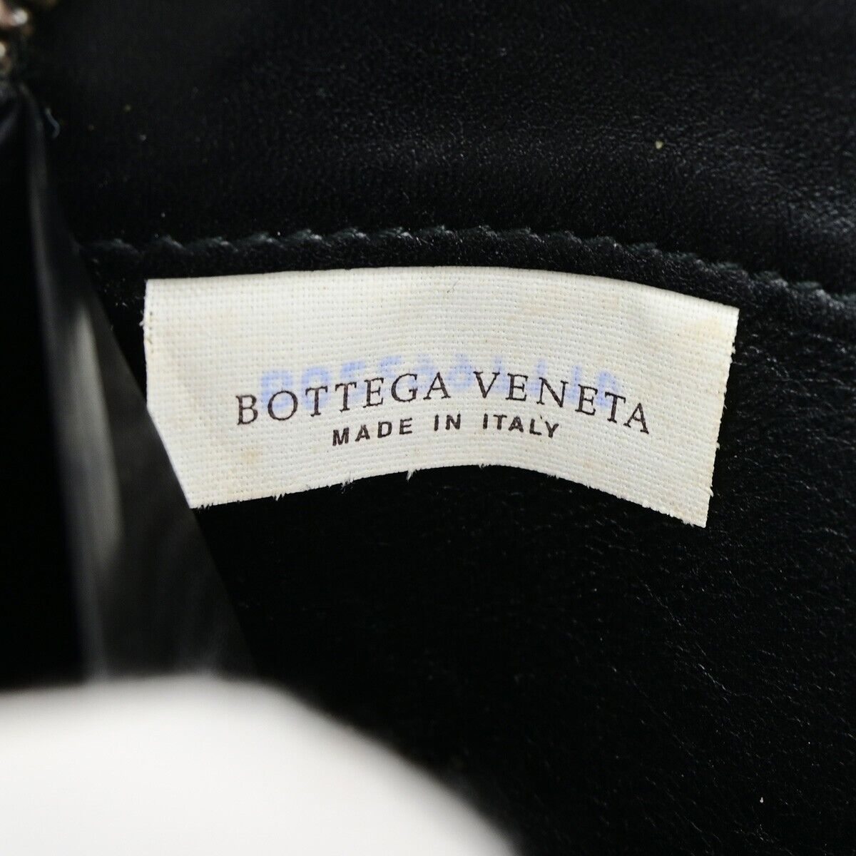 BOTTEGA VENETA Intrecciato Long Zipper Around Wallet Purse Leather Black 68EC519