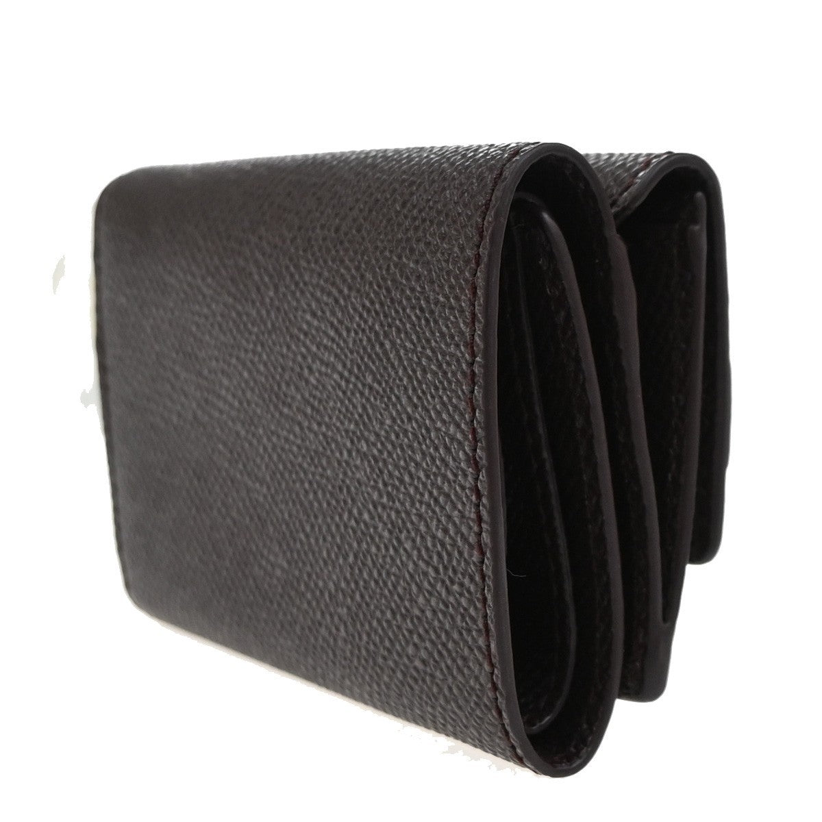 SALVATORE FERRAGAMO Logo Vara Gancini Trifold Wallet Leather Brown Italy 64RL967