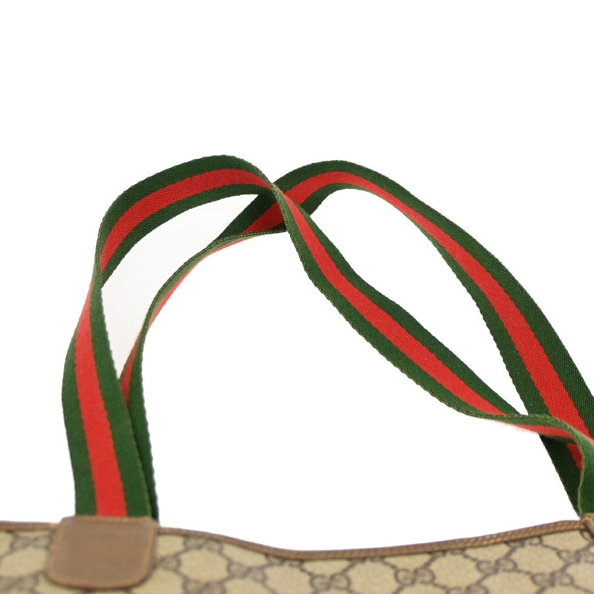 GUCCI GG Pattern Sherry Shoulder Tote Bag PVC Leather Brown GHW Italy 68DA144