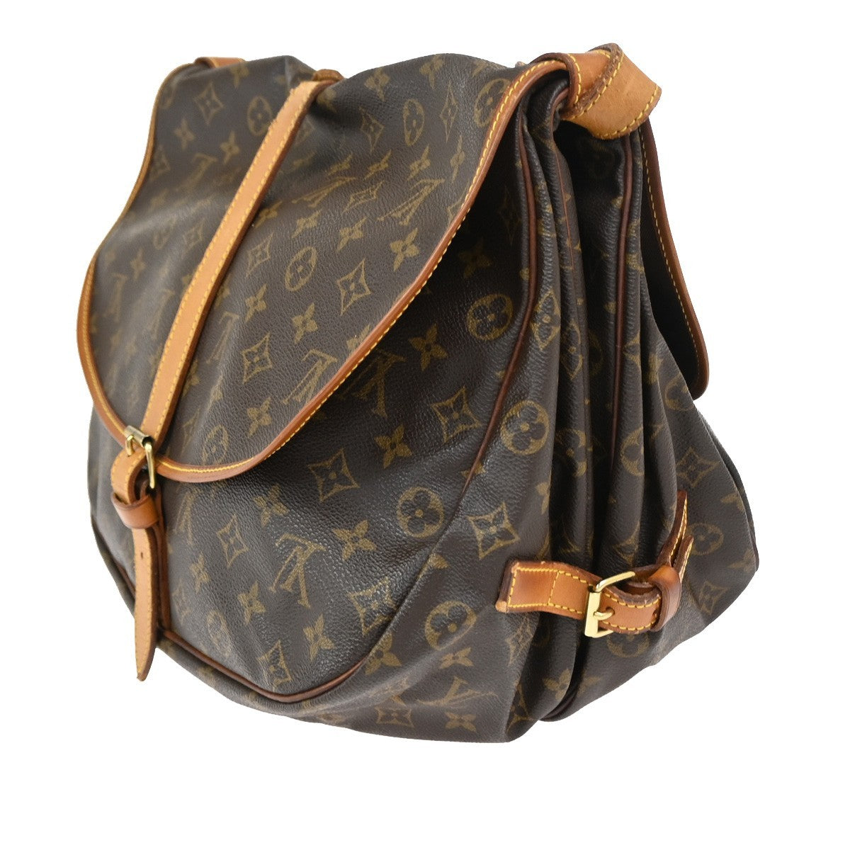 LOUIS VUITTON Saumur 35 Shoulder Bag Monogram Leather BN France M42254 84CA895