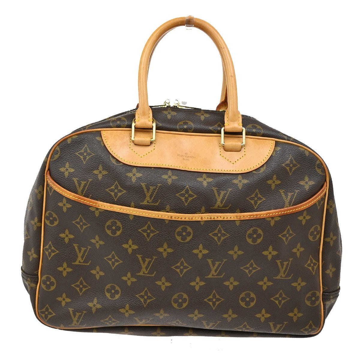 LOUIS VUITTON LV Logo Deauville Hand Bag Monogram Leather Brown M47270 76DA003