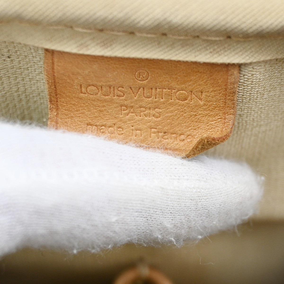 LOUIS VUITTON LV Logo Deauville Hand Bag Monogram Leather Brown M47270 62CA790