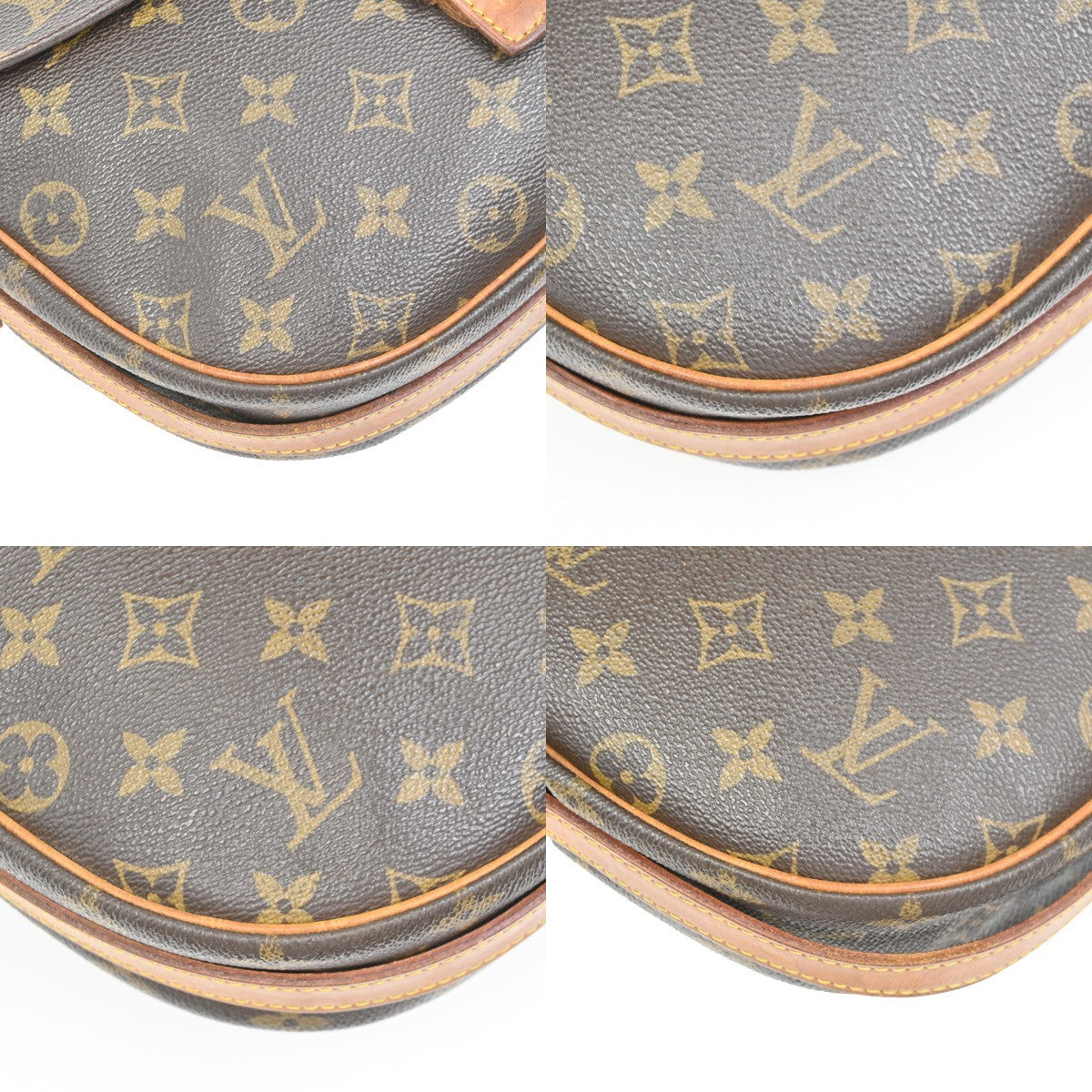 LOUIS VUITTON Jeune Fille GM Shoulder Bag Monogram Leather Brown M51225 05PA053