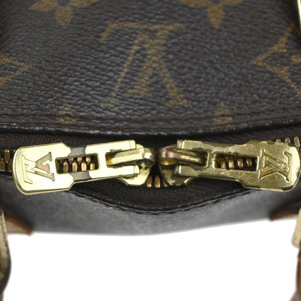 LOUIS VUITTON LV Logo Alma Hand Bag Monogram Leather Brown France M51130 30MA452