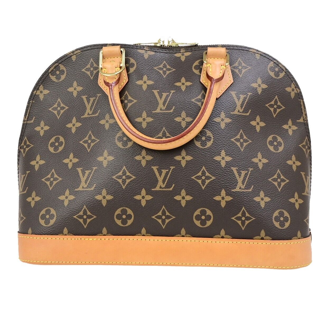 LOUIS VUITTON LV Logo Alma PM Hand Bag Monogram Leather BN France M53151 59ED044