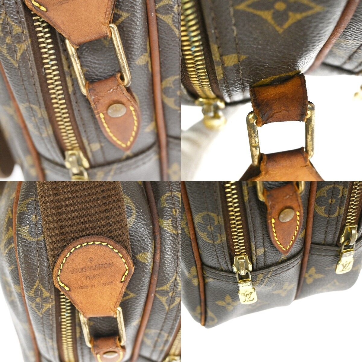 LOUIS VUITTON Reporter PM Crossbody Shoulder Bag Monogram Leather M45254 65FA197