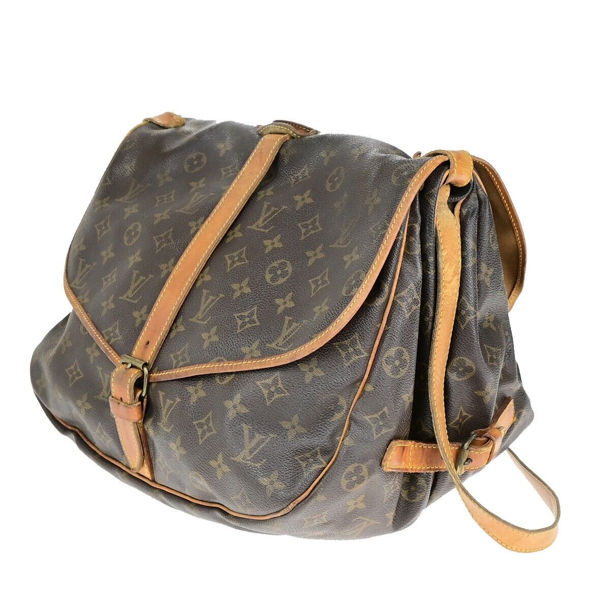 LOUIS VUITTON Saumur 35 Shoulder Bag Monogram Leather BN France M42254 39ED126