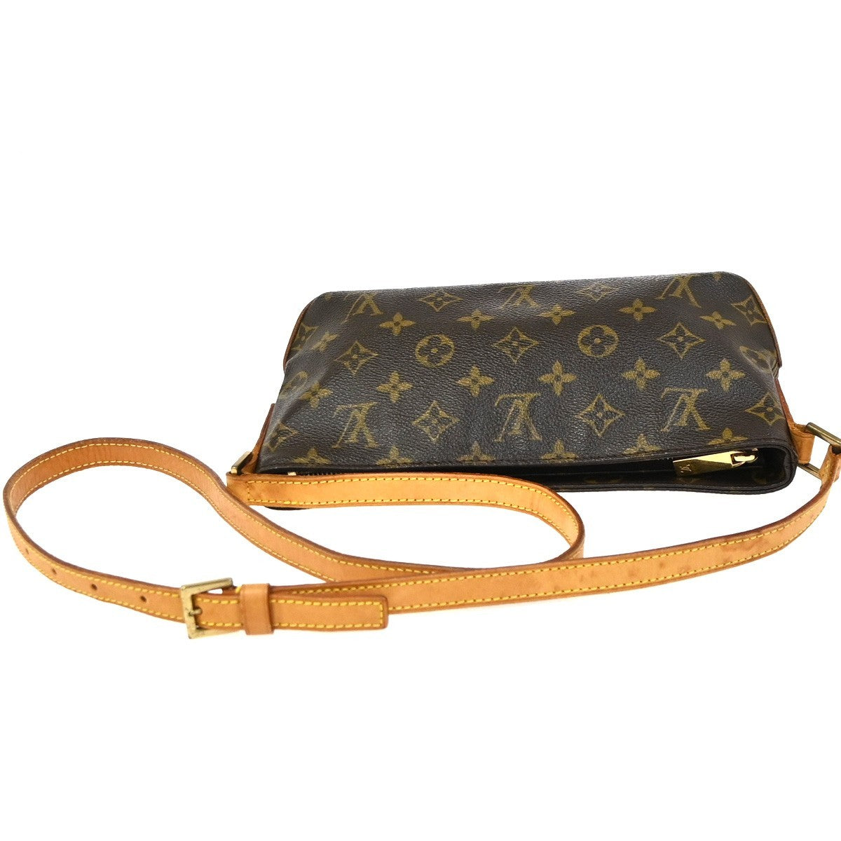 LOUIS VUITTON Logo Trotteur Shoulder Bag Monogram Leather Brown M51240 73YH916