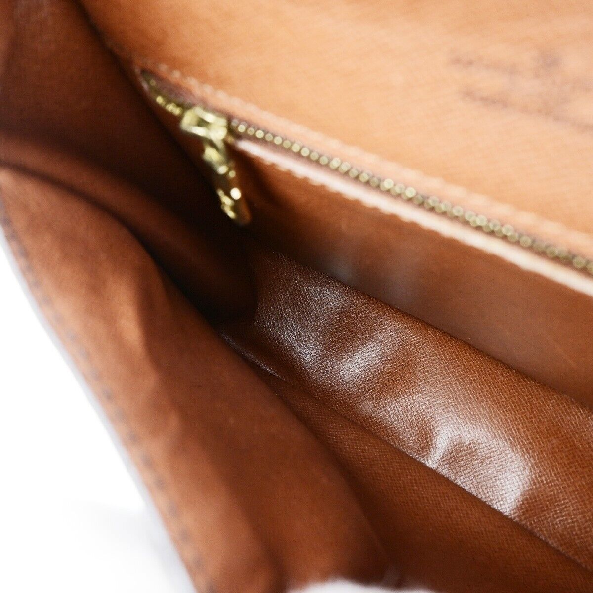 LOUIS VUITTON Saint Cloud MM Shoulder Bag Monogram Leather Brown M51243 36EC902