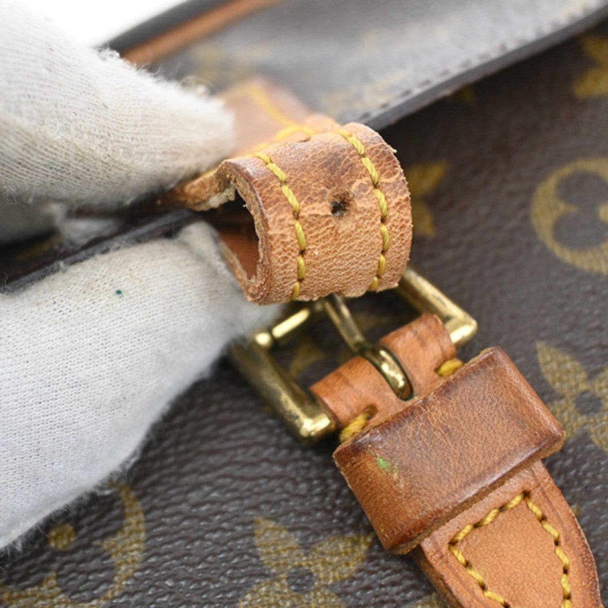 LOUIS VUITTON Jeune Fille PM Shoulder Bag Monogram Leather Brown M51227 30CA293