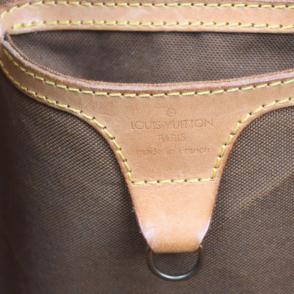 LOUIS VUITTON LV Logo Ellipse MM Hand Bag Monogram Leather Brown M51126 88MA480
