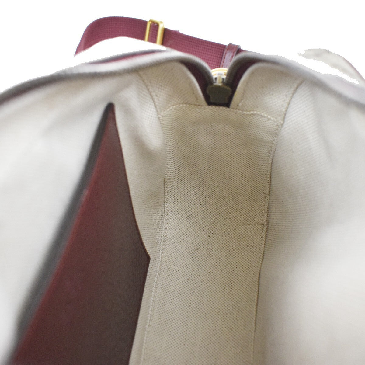 GUCCI Marmont GG Pattern Shoulder Bag Supreme Leather Canvas Brown Red 638RF330