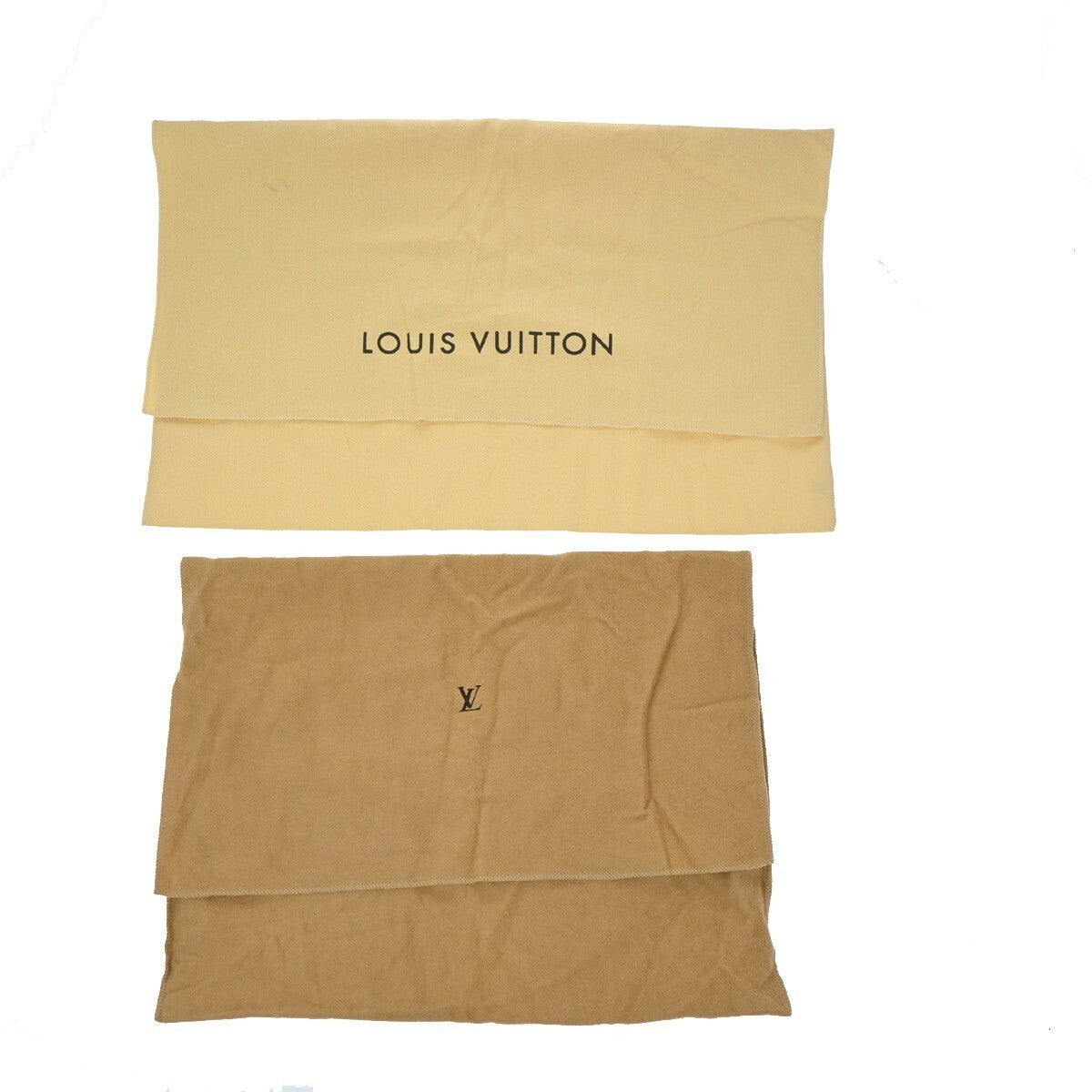 LOUIS VUITTON Logo 10 Set Dust Bag Drawstring Canvas Cotton Beige Brown 09KP181