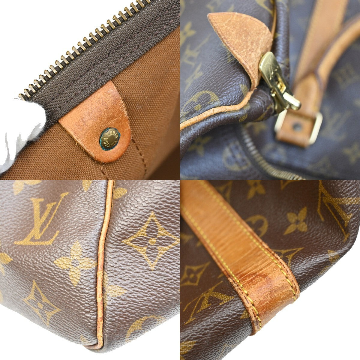 LOUIS VUITTON Keepall 50 Travel Hand Bag Monogram Leather Brown M41426 88FB594