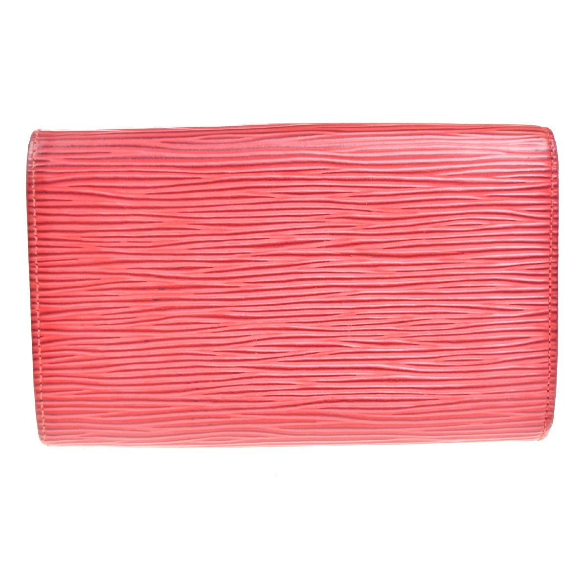 LOUIS VUITTON Porte Monnaie Billets Tresor Wallet Epi Leather Red M63507 07KC259