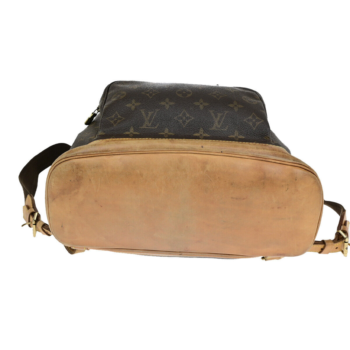 LOUIS VUITTON Montsouris GM Backpack Bag Monogram Leather Brown M51135 79YF441