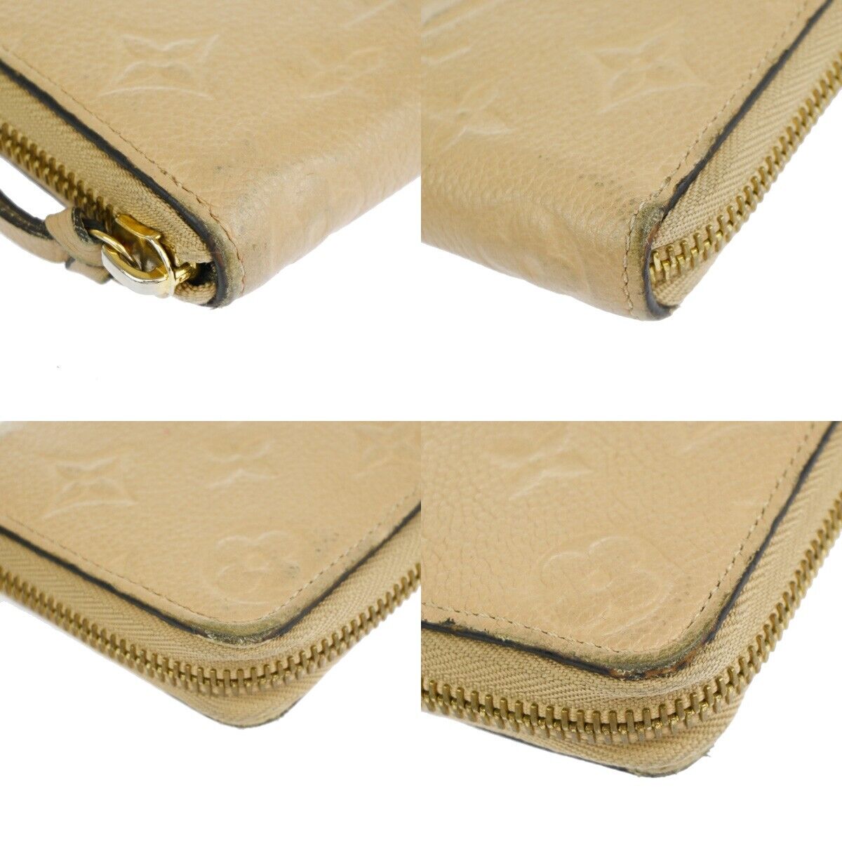LOUIS VUITTON Clemence Long Bifold Wallet Monogram Empreinte BE M60173 64KA130