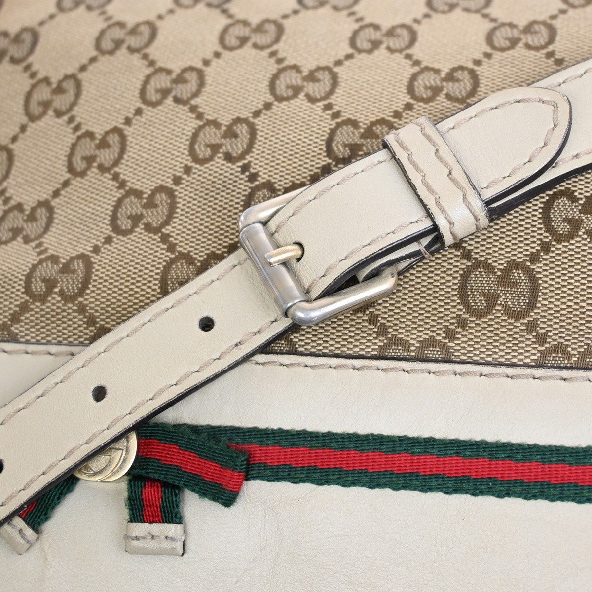 GUCCI Sherry GG Pattern 2way Shoulder HandBag Canvas Leather BN WE 38CA226