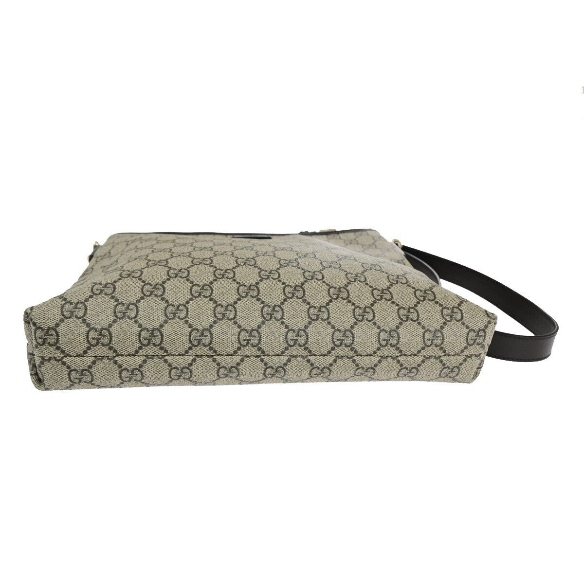 GUCCI Logo GG Pattern Crossbody Shoulder Bag Supreme Leather Brown GHW 11RK635