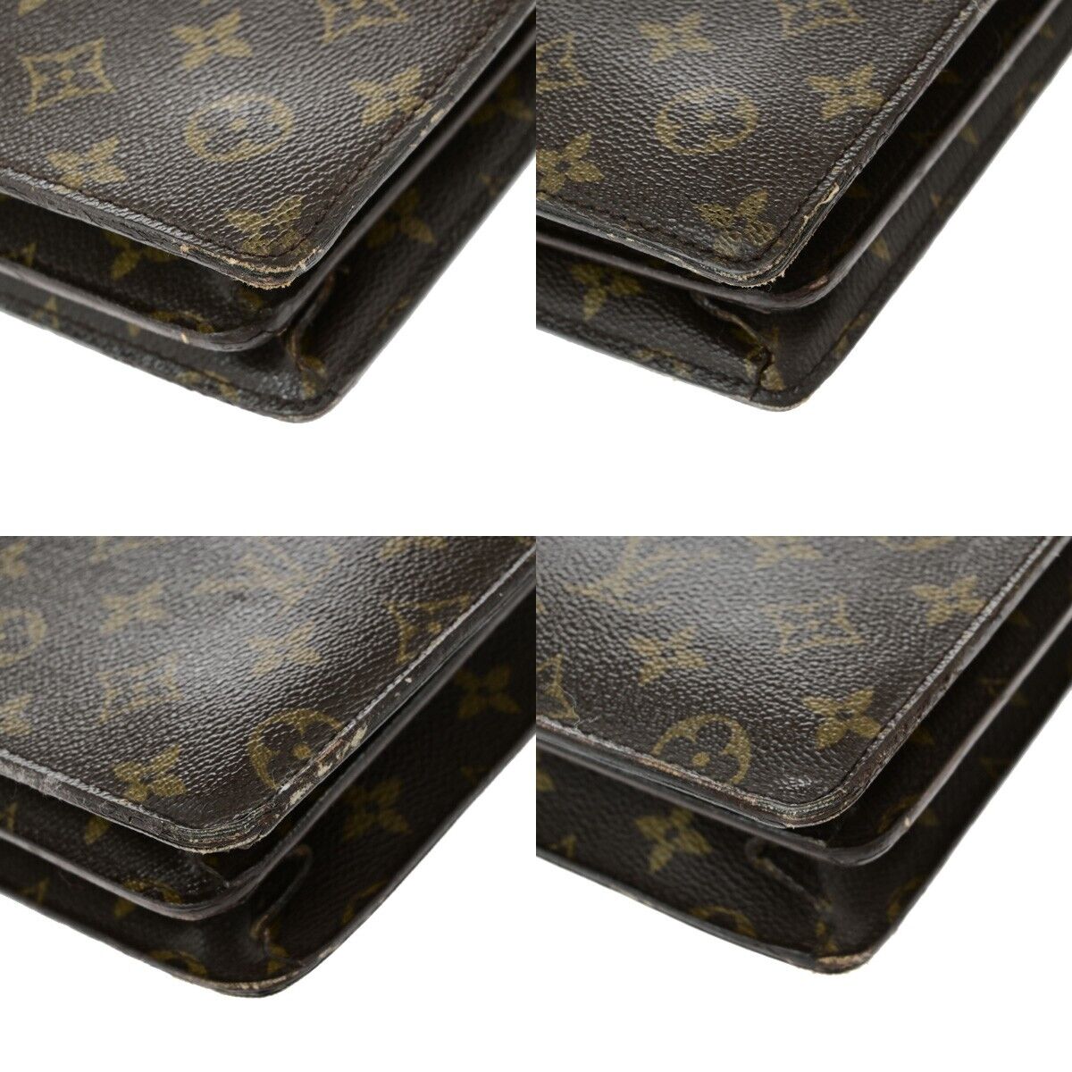LOUIS VUITTON Serviette Conseiller Hand Bag Monogram Leather BN M53331 38EC958