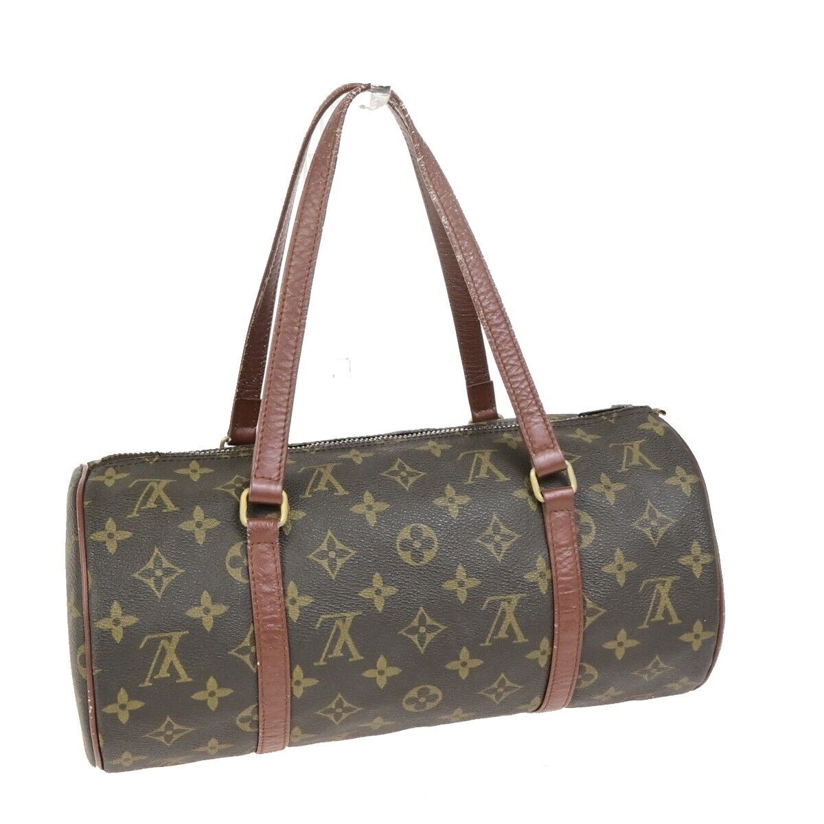 LOUIS VUITTON Logo PAPILLON 30 Hand Bag Monogram Leather Brown M51365 09FB281