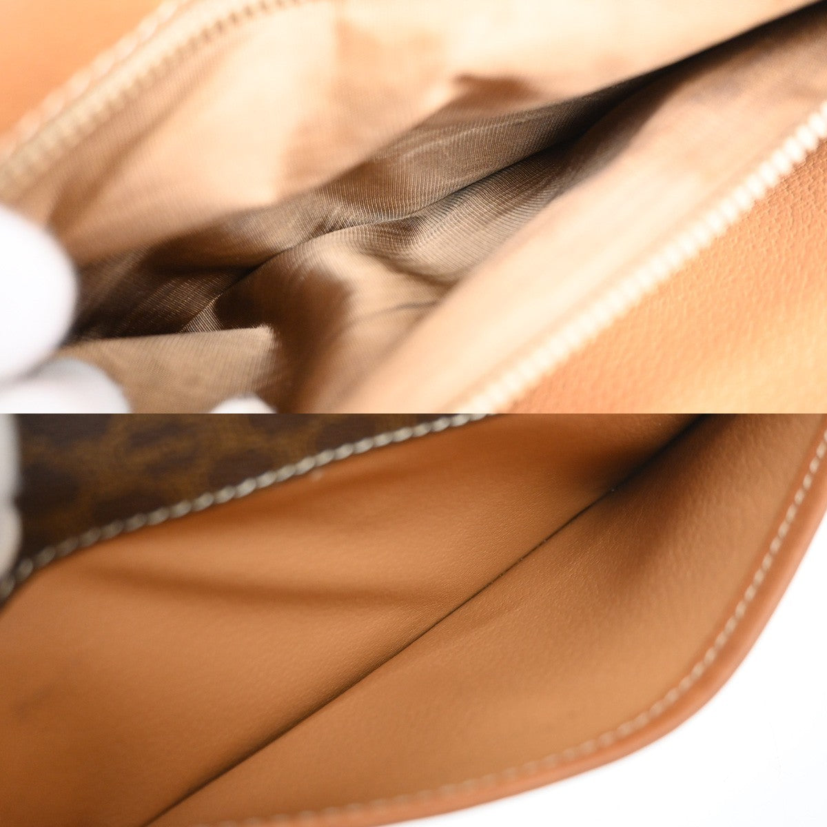 CELINE Logo Macadam Pattern Shoulder Bag PVC Leather Brown GHW Italy 31MA650